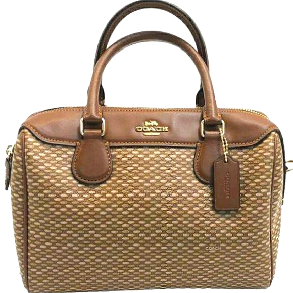 Coach Handbags - Coach Mini Bennett Legacy Print Brown Handbag with COA, In Excellent Condition